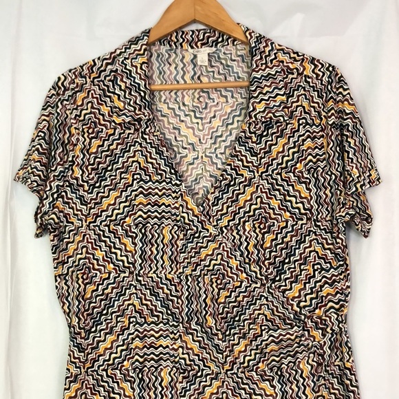 CATO Womens Abstract Print Faux Wrap Dress - Size L - Picture 5 of 11